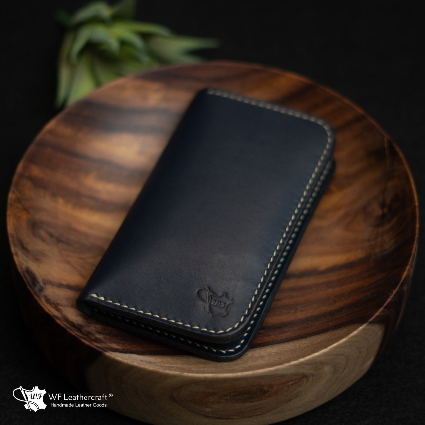 No. 102 bifold mini long wallet (Blue color )