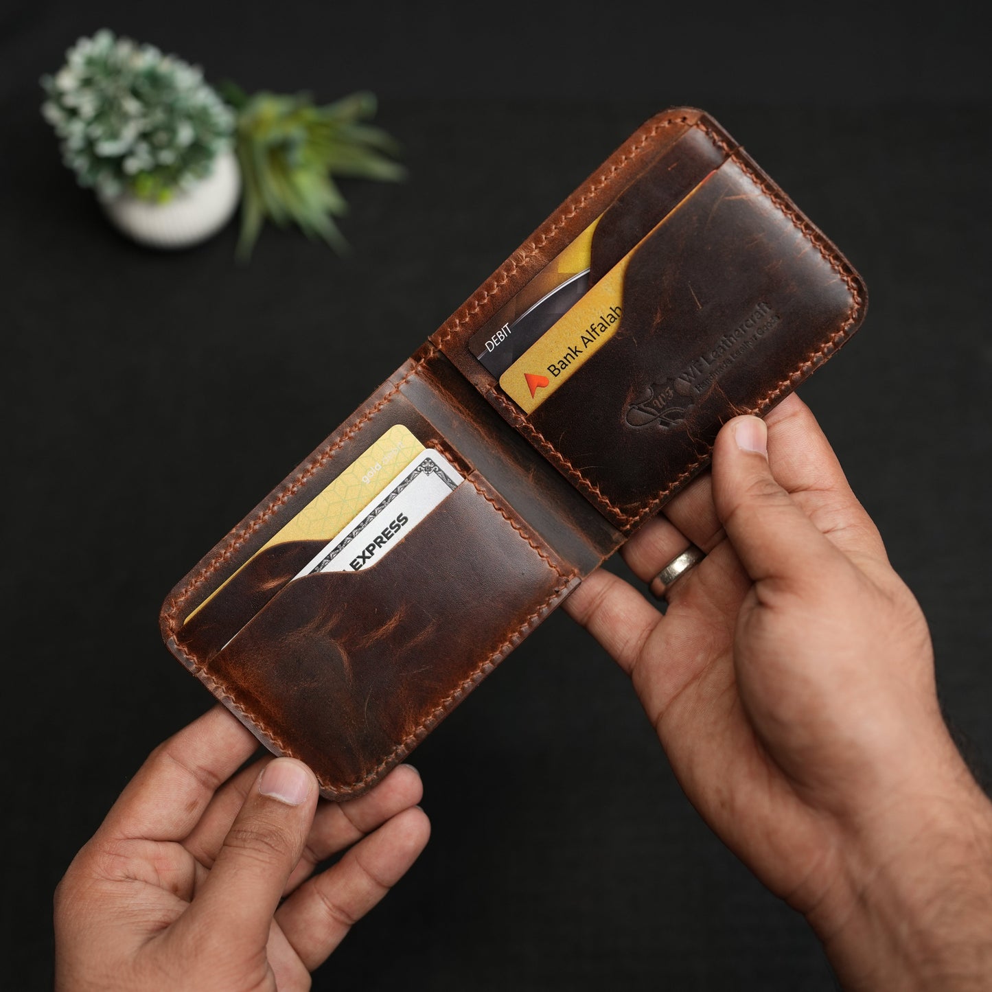 No. 55 claasic full stitshing Dark Brown color