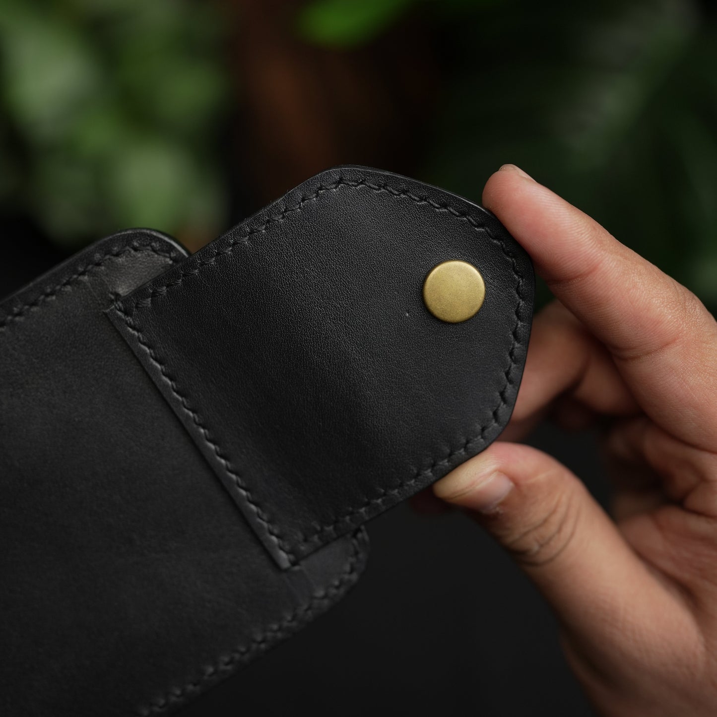 No.55 Pro claasic full optianl Leather wallet Full Black