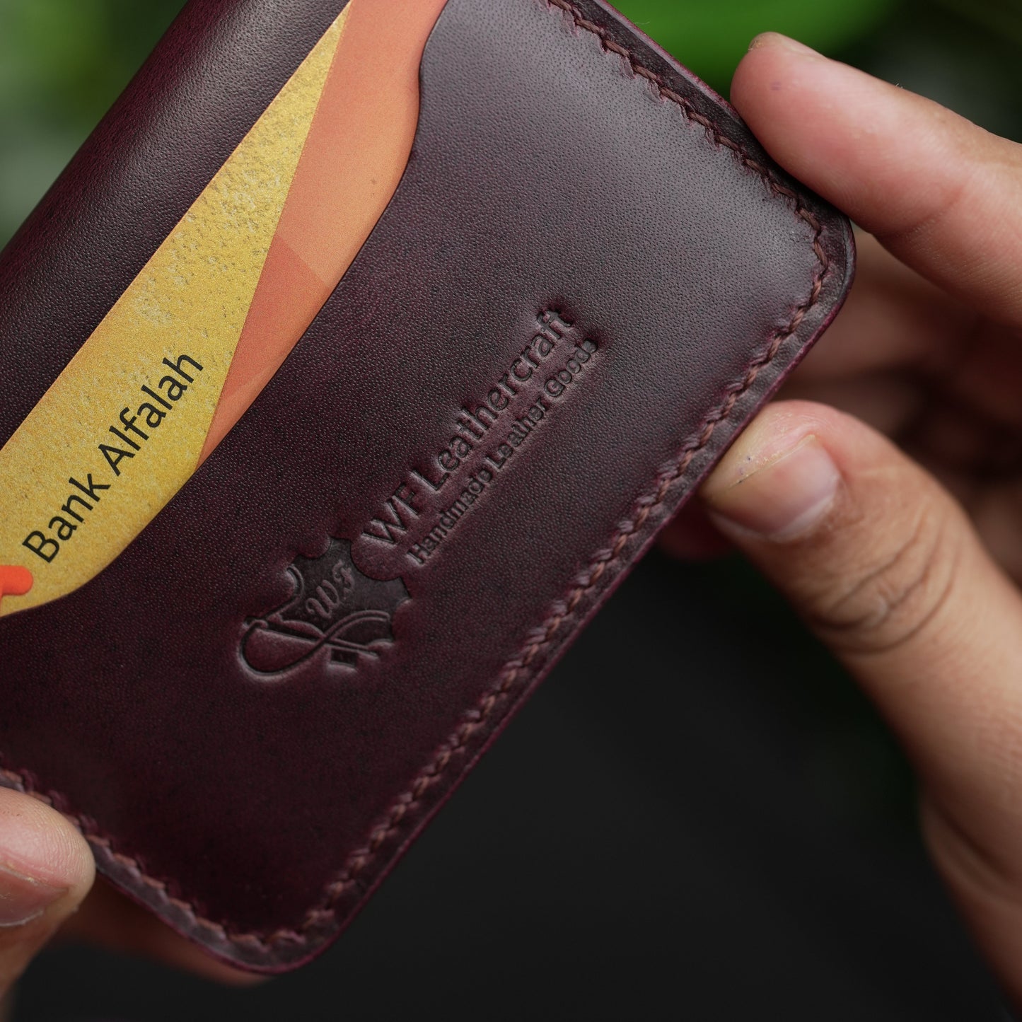 No. 120 Bifold Leather wallet burgnady