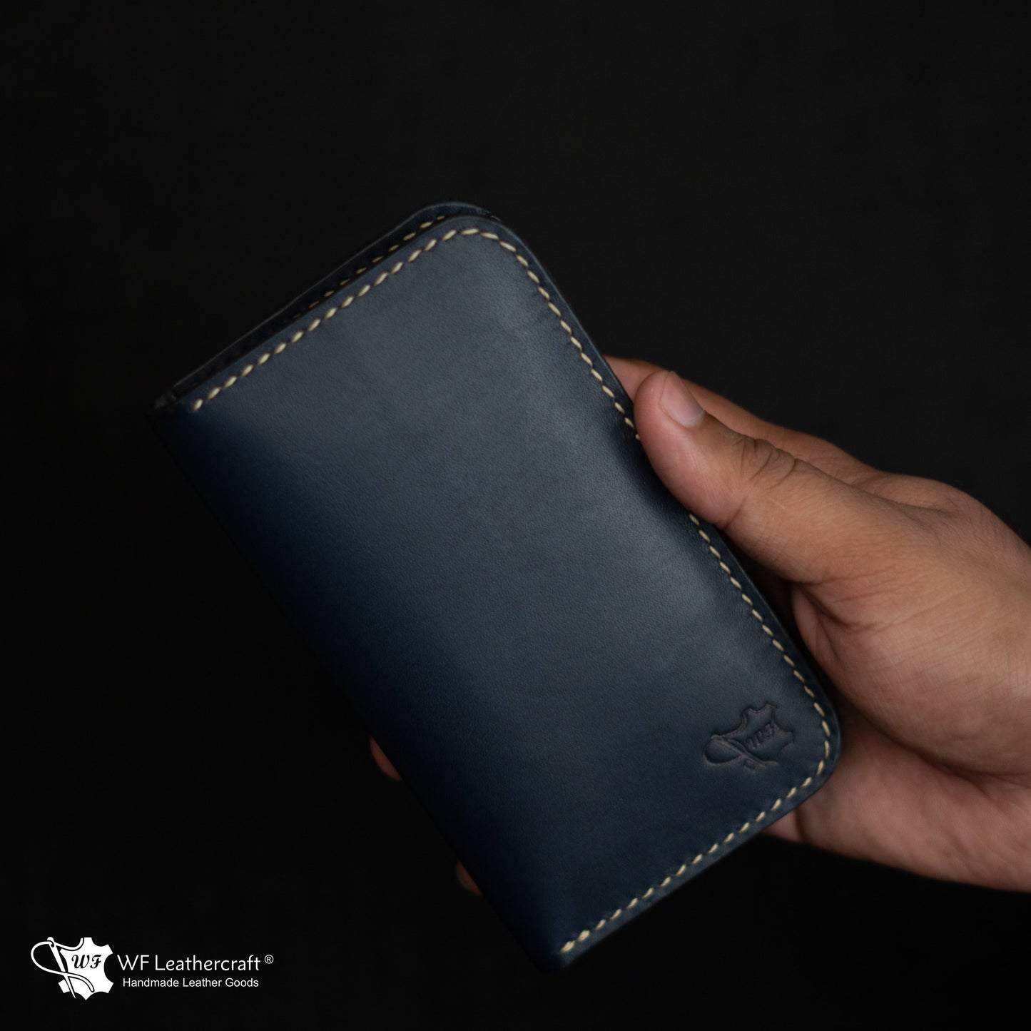 No. 102 bifold mini long wallet (Blue color )