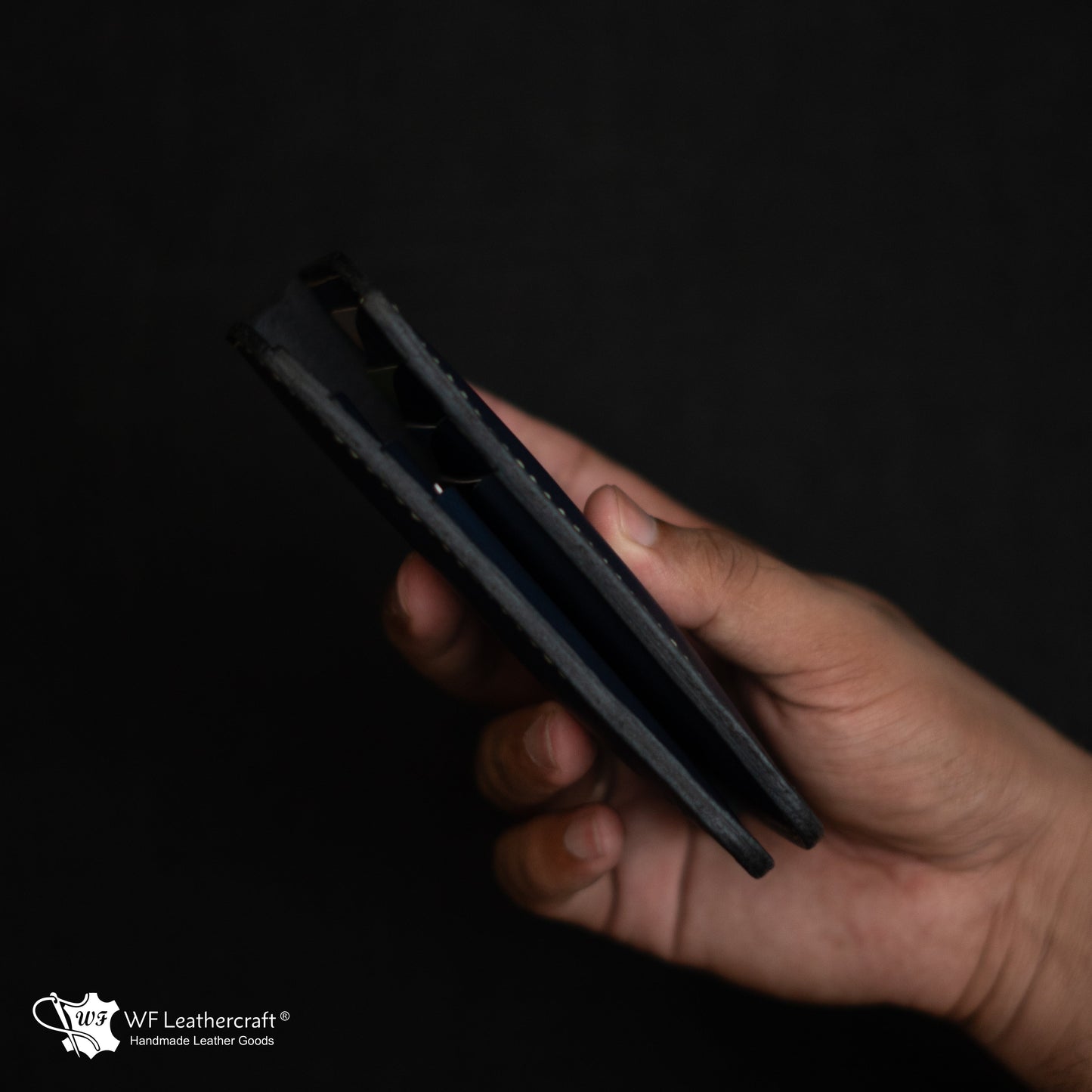 No. 102 bifold mini long wallet (Blue color )