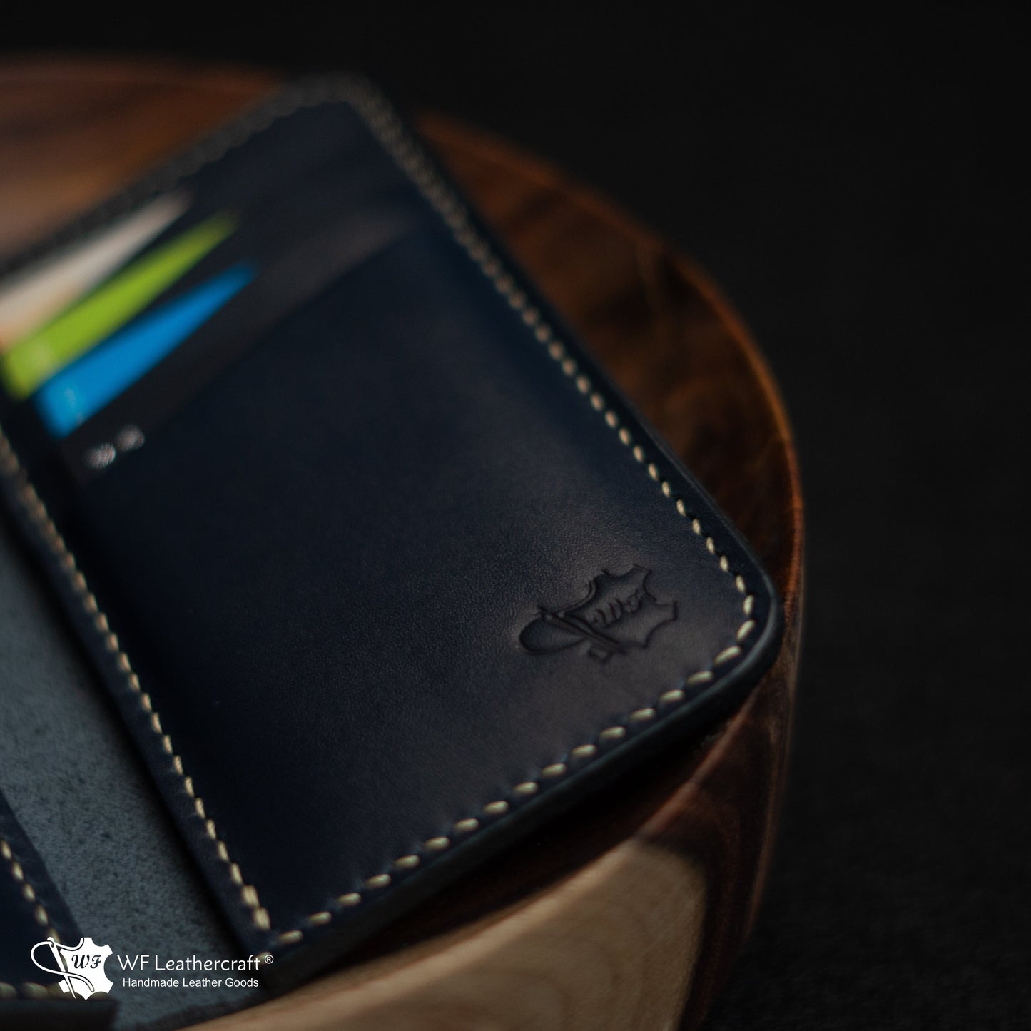 No. 102 bifold mini long wallet (Blue color )