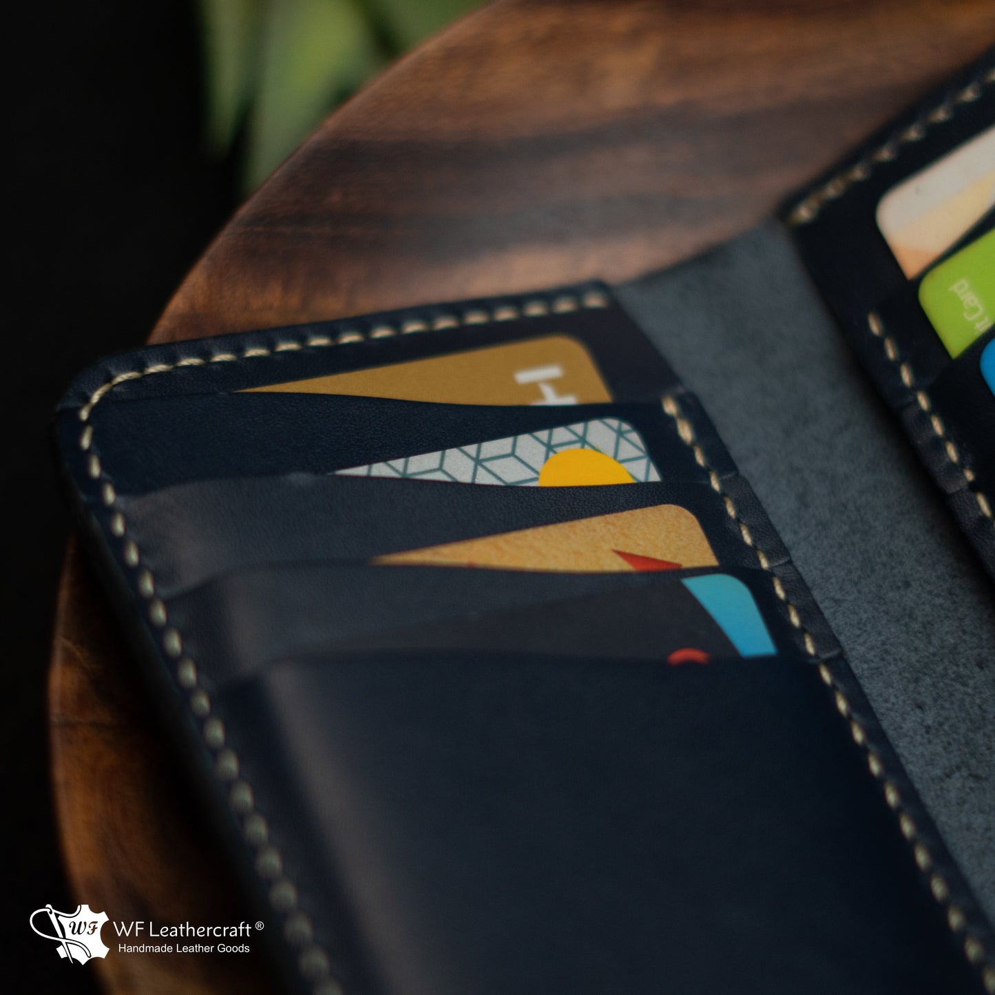 No. 102 bifold mini long wallet (Blue color )