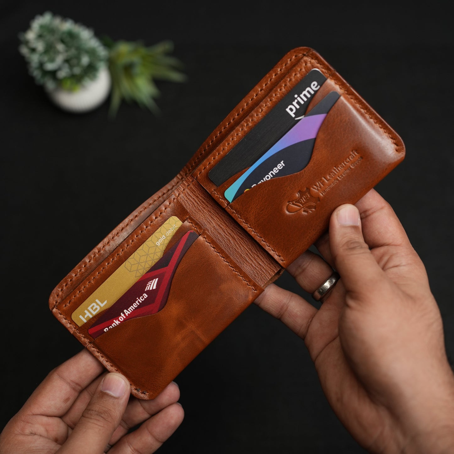 No. 81 classic full stitched bifold wallet Vintage Brown