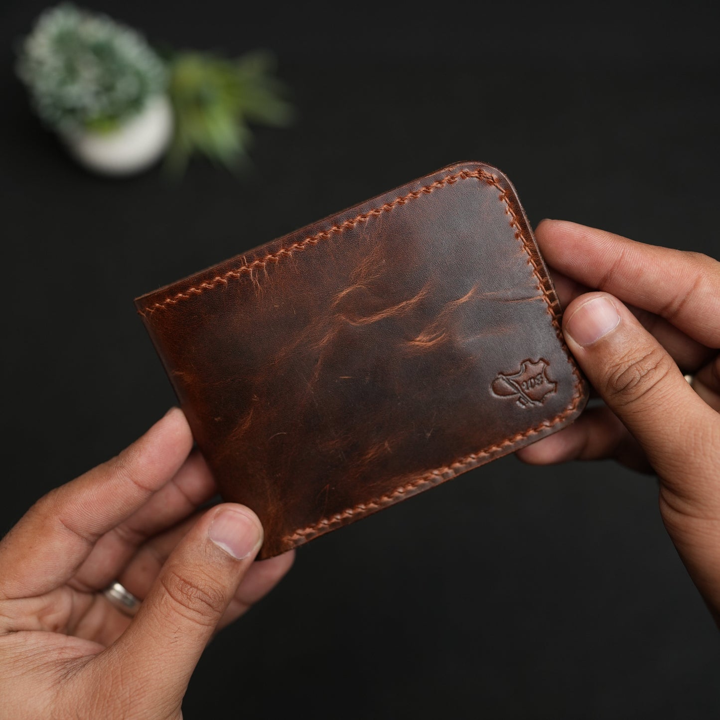 No. 55 claasic full stitshing Dark Brown color