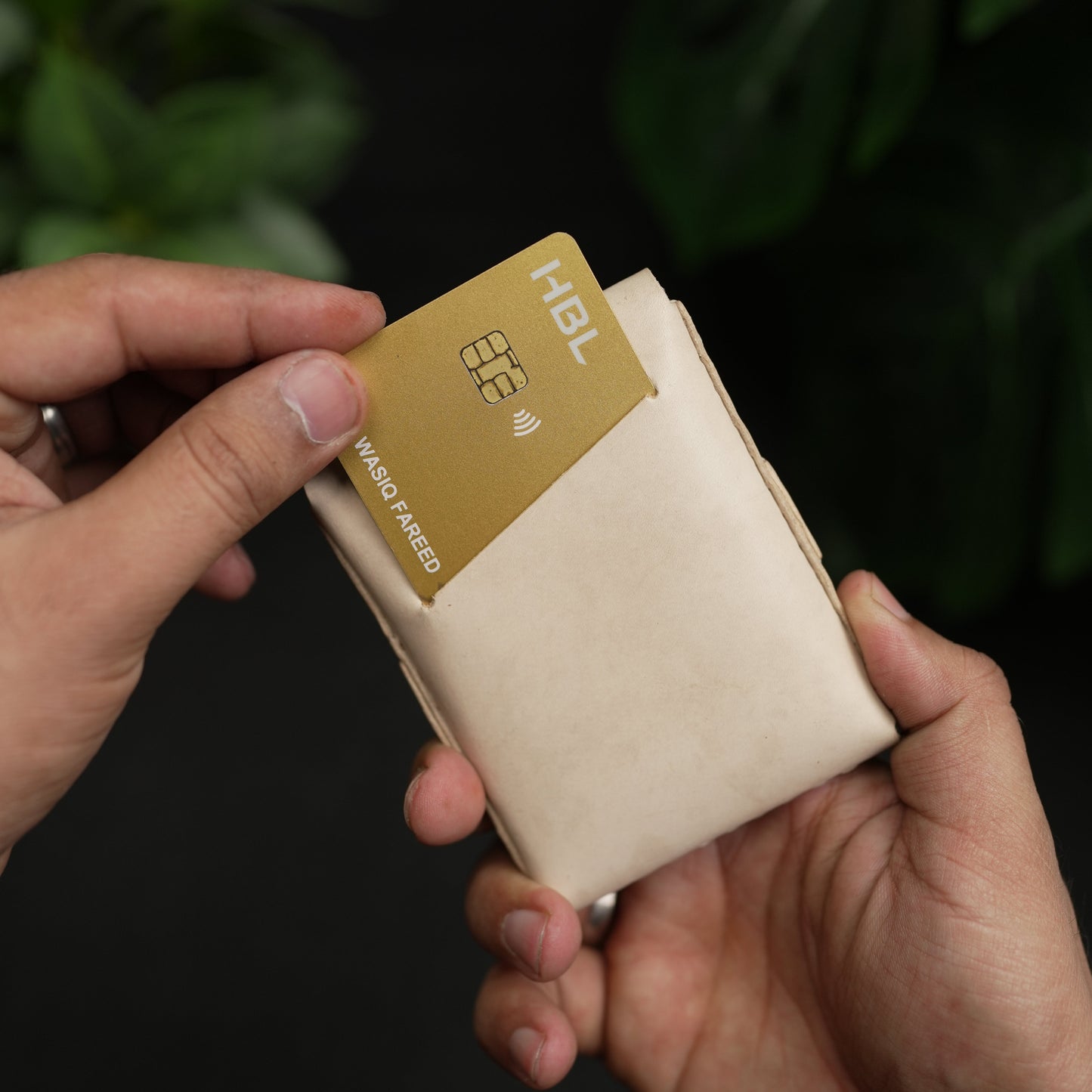 No. 101 All in one Card wallet natural Vegetable Tanned leather