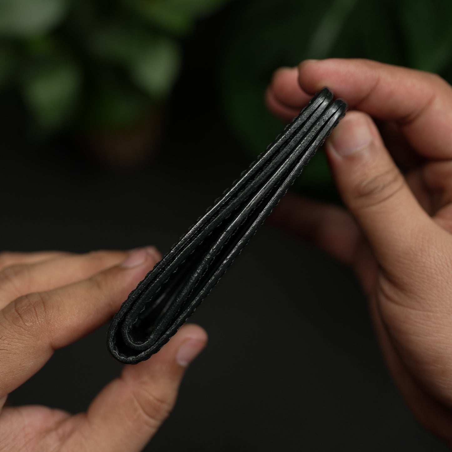 No.81 classic Bifold luxury Leather Wallet (Ocean Black)