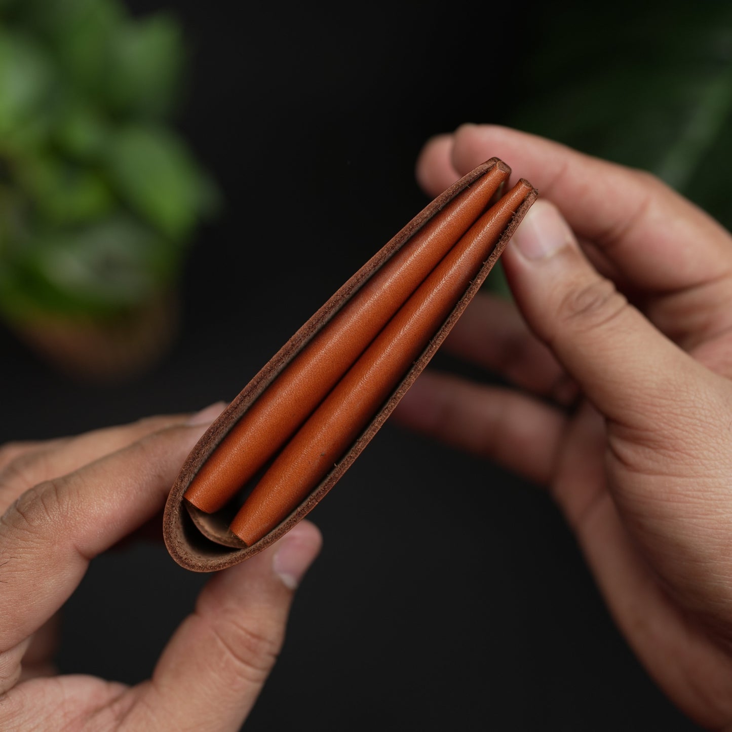 No.98 Bifold leather wallet ( british tan color )