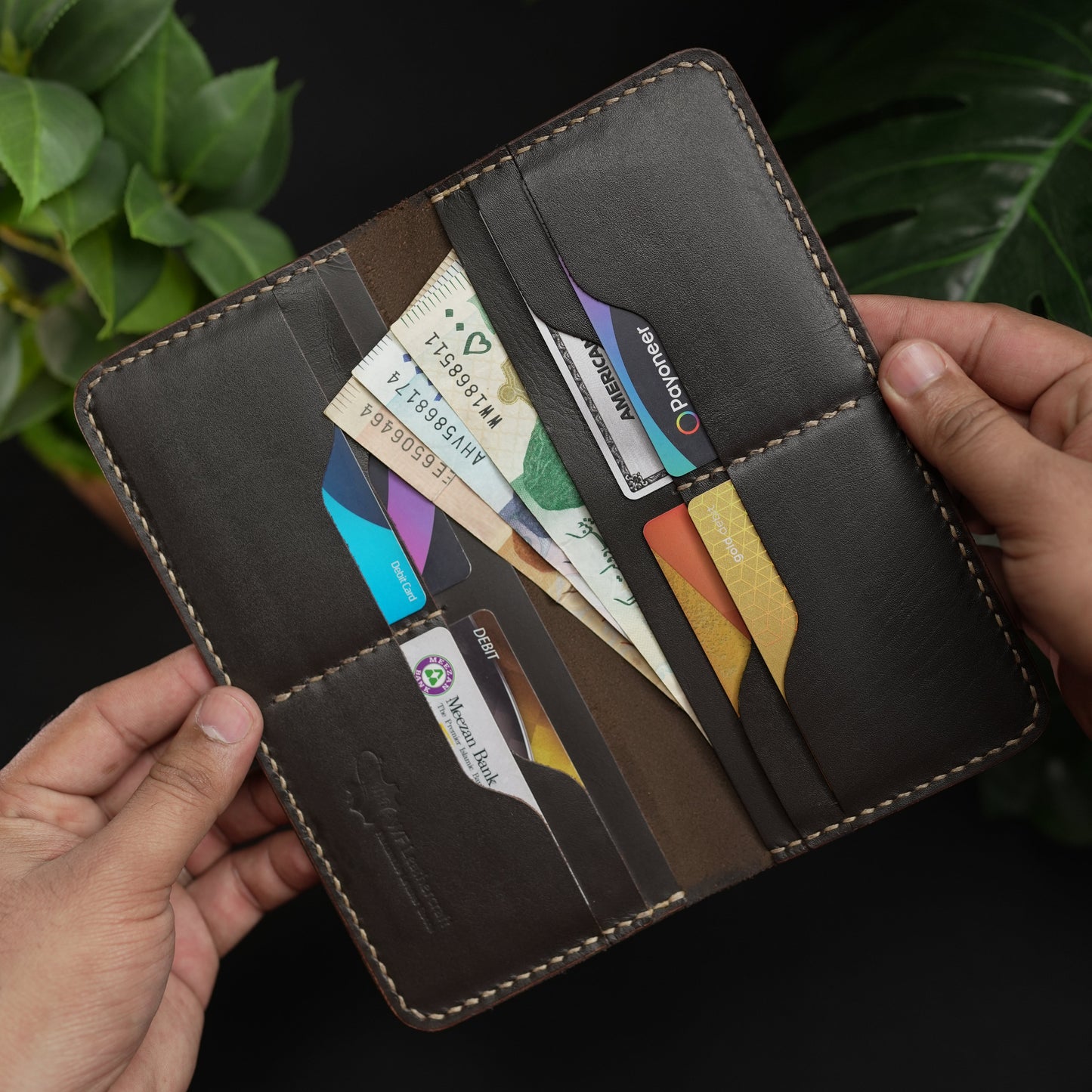 No. 72 Long Leather wallet Borwn Color