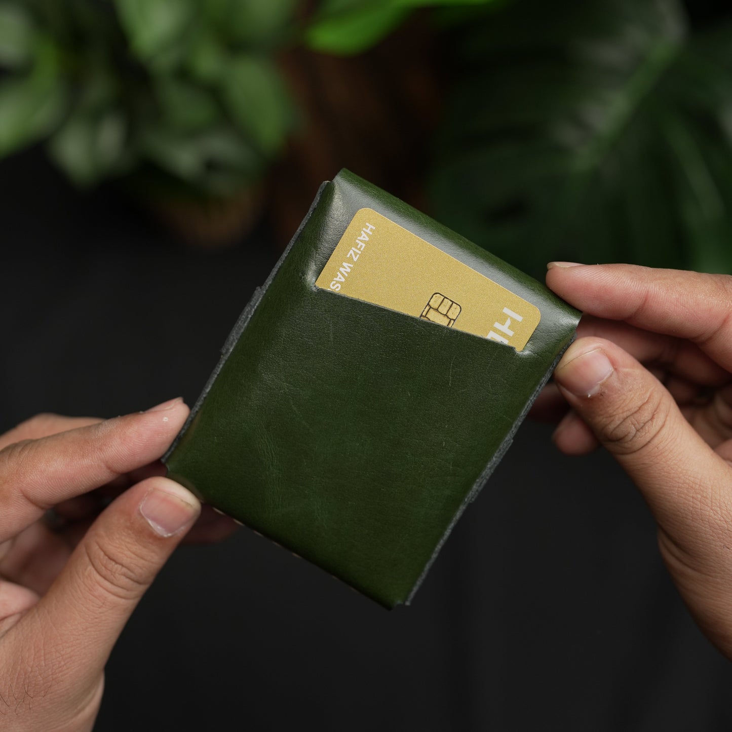 No. 101 All in one Card wallet Dark Green color