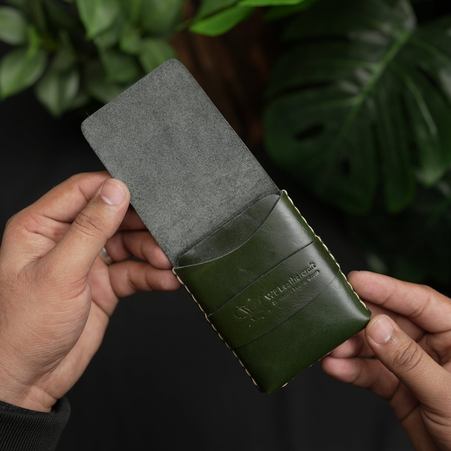 No. 101 All in one Card wallet Dark Green color