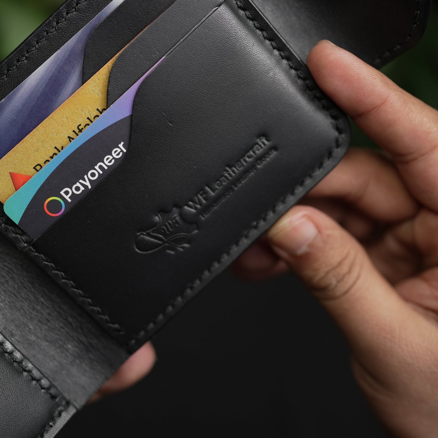 No.55 Pro claasic full optianl Leather wallet Full Black