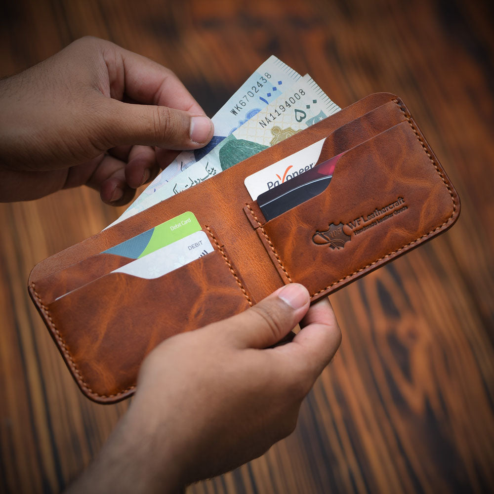 handmade leather wallet